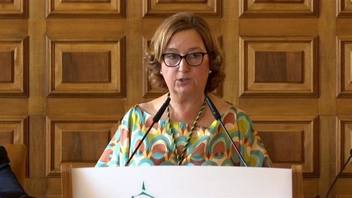 Archivo - La presidenta de la Diputación de Toledo, Conchi Cedillo