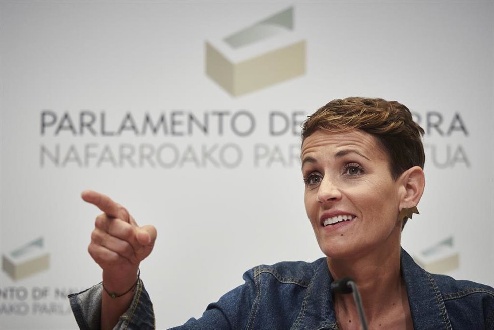 Archivo - La presidenta del Gobierno de Navarra, María Chivite.