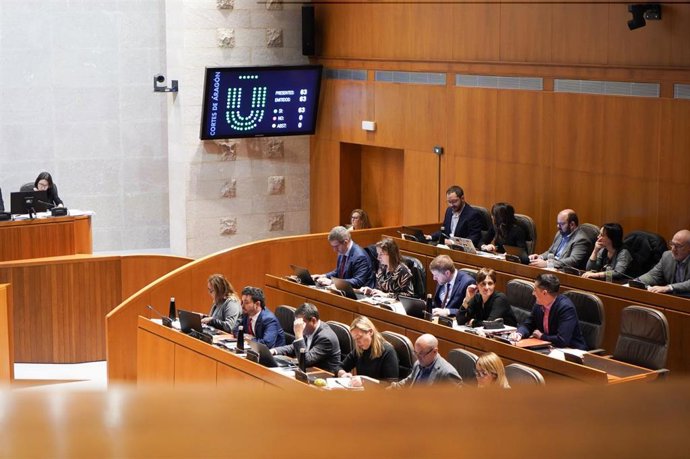 Salón de Plenos de las Cortes de Aragón.