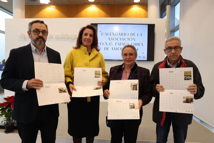 La Diputación de Málaga apoya los comedores sociales Emaús con la impresión de sus calendarios solidarios.