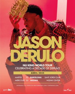 Cartell dels concerts de Jason Derulo a Barcelona i Madrid