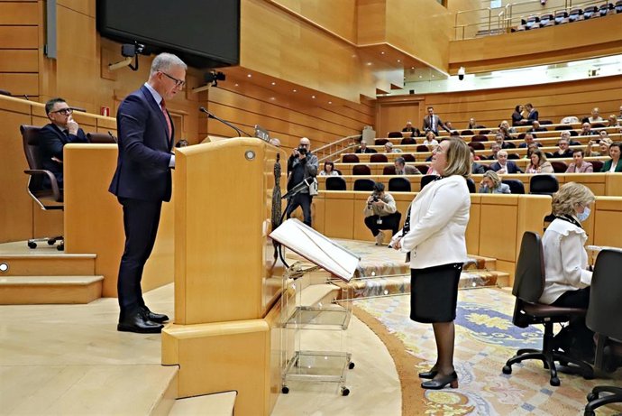 Archivo - Feliciana Bondía toma posesión de su escaño como senadora por Valencia, en una imagen de archivo