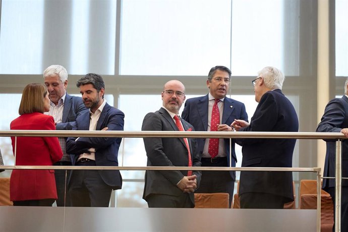 El delegado del Gobierno en la Comunidad de Madrid, Francisco Martín, en la tribuna de invitados del Pleno homenaje a los 40 años de autonomía de la región madrileña