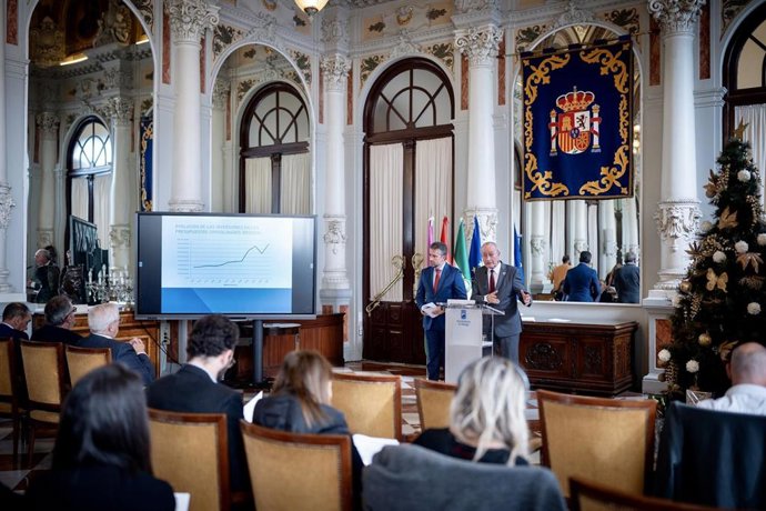 Imagen de archivo de la presentación de los presupuestos municipales de Málaga.