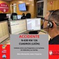 Un fallecido y un herido en la colisión entre una furgoneta y un turismo en Cuadros (León)