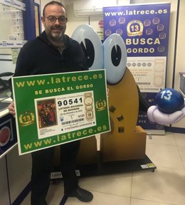 Jesús Ibáñez, de la administración de loterías 'La Trece' de Almería.