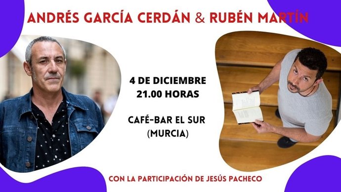 Cartel del recital y microconcierto que ofrecerán en los Lunes Literarios
