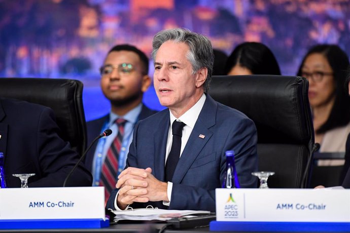 November 14, 2023, San Francisco, California, USA: United States Secretary of State ANTONY BLINKEN during APEC Ministerial Meeting at the Asia-Pacific Economic Cooperation Economic Leaders Week (AELW) at the George R. Moscone Convention Center in San Fran