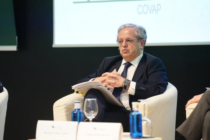El presidente de la Diputación de Córdoba, Salvador Fuentes, en las jornadas 'El agua en la zona Norte de Córdoba'.