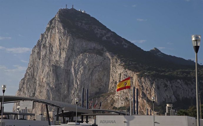 Archivo - Detalle de la Aduana, a 8 de mayo de 2023 en Gibraltar.