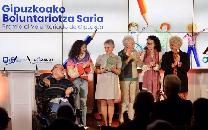 Entrega del Premio del Voluntariado 2023 a voluntarios de Aspace Gipuzkoa