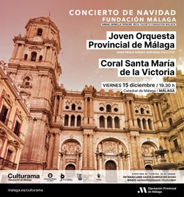 Cartel del concierto que tendrá lugar el 15 de diciembre en la Catedral de Málaga.