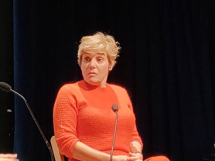 La actriz Anabel Alonso durante su particpación en la jornada final de 'Play La Rioja. II Festival de la Industria Audiovisual en La Rioja' en Logroño