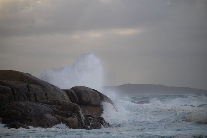 Temporal en el litoral gallego. Foto de archivo.