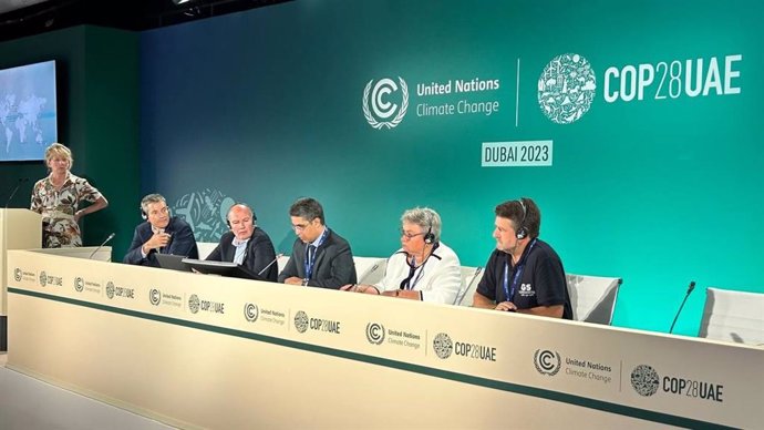 El conseller David Mascort en la Cumbre del Clima de las Naciones Unidas (COP28) de Dubai (Emiratos Árabes)