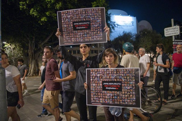 Manifestación por la liberación de los rehenes en Israel