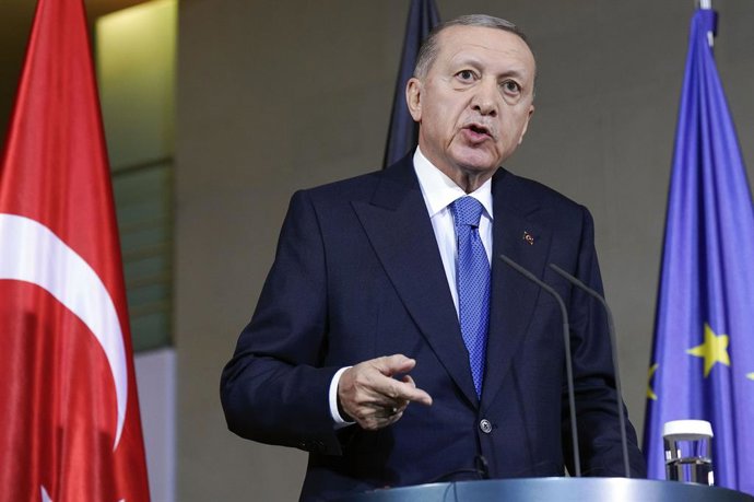 November 17, 2023, Berlin, Berlin, Deutschland: Recep Tayyip Erdogan beim Empfang zu einem gemeinsamen Gesprch mit dem Bundeskanzler im Bundeskanzleramt. Berlin, 17.11.2023