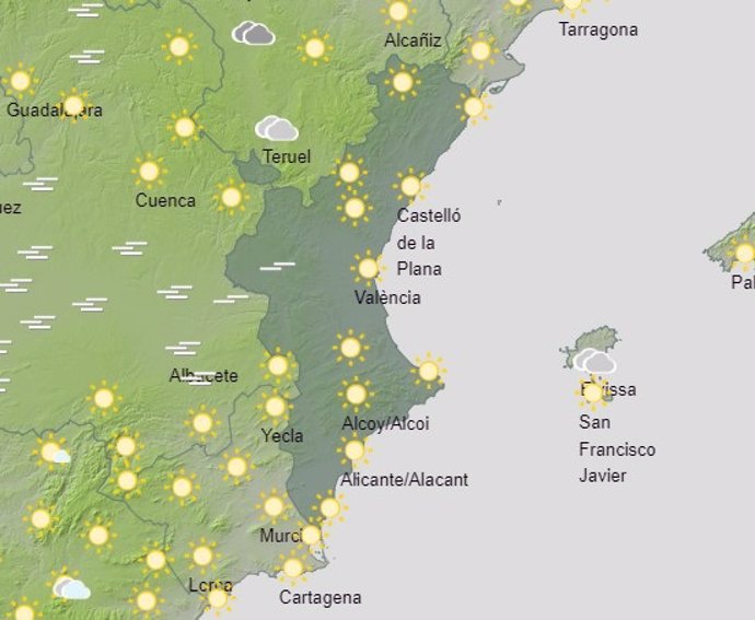 Predicción meteorológica de este domingo 3 de diciembre