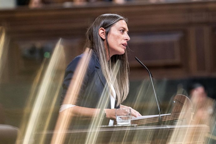 La diputada i portaveu de Junts, Miriam Nogueras, intervé al Congrés dels Diputats