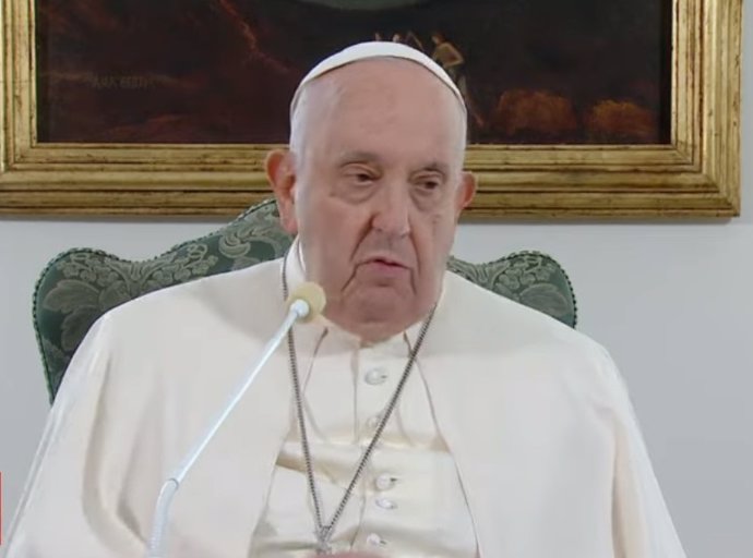 El Papa durante el rezo del Ángelus el domingo 3 de diciembre de 2023