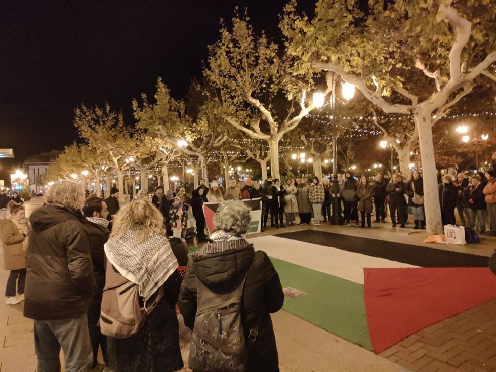 Concentración en Logroño pone el foco en la difícil situación que están viviendo los presos palestinos en Israel