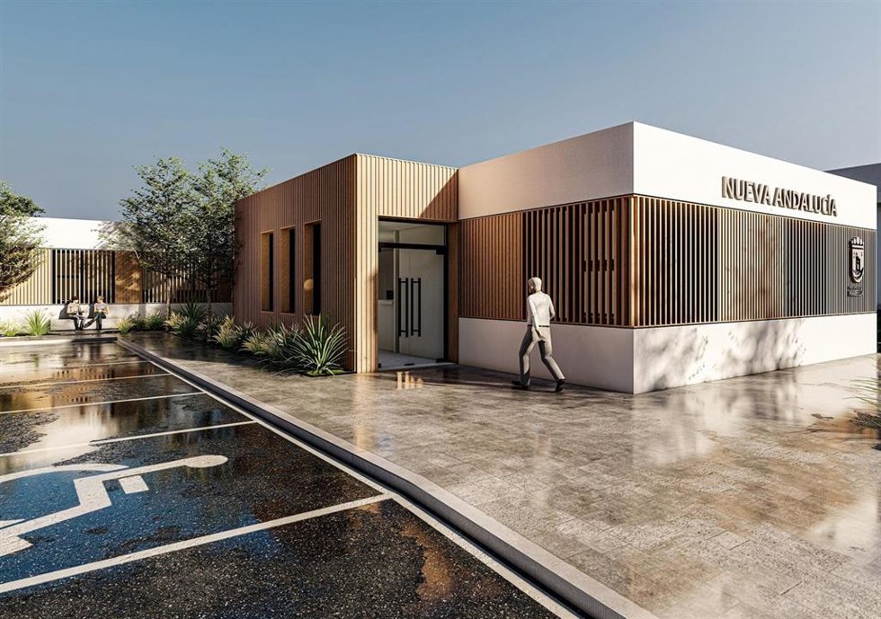 Infografía del futuro centro de salud de Nueva Andalucía.