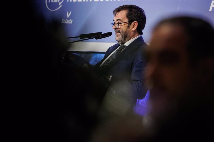 El presidente del Consejo General del Poder Judicial (CGPJ), Vicente Guilarte, interviene durante un desayuno informativo de Nueva Economía Forum, en el Real Casino Gran Círculo de Madrid, a 24 de noviembre de 2023, en Madrid (España).