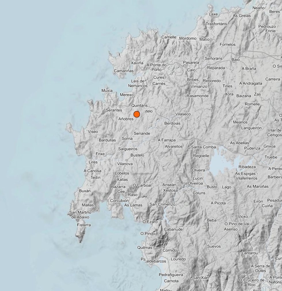 Temblor de 3,1 grados en Muxía.