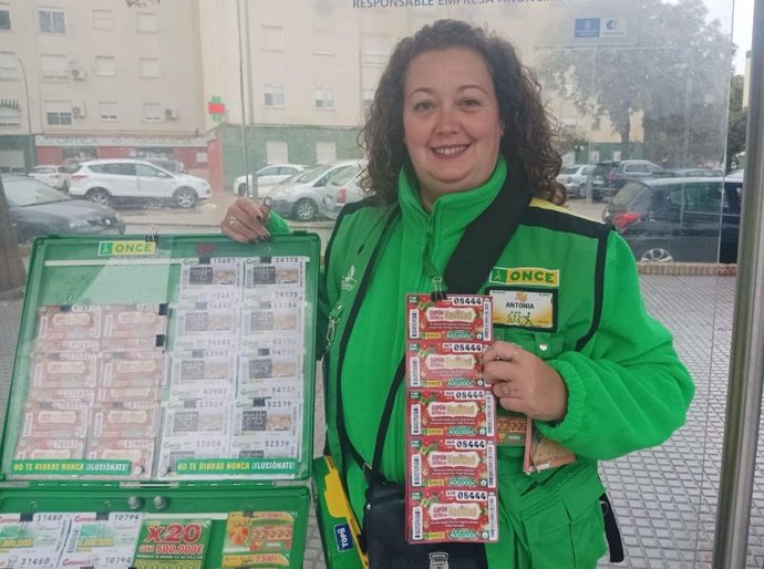 Antonia García, vendedora de la ONCE en Jerez