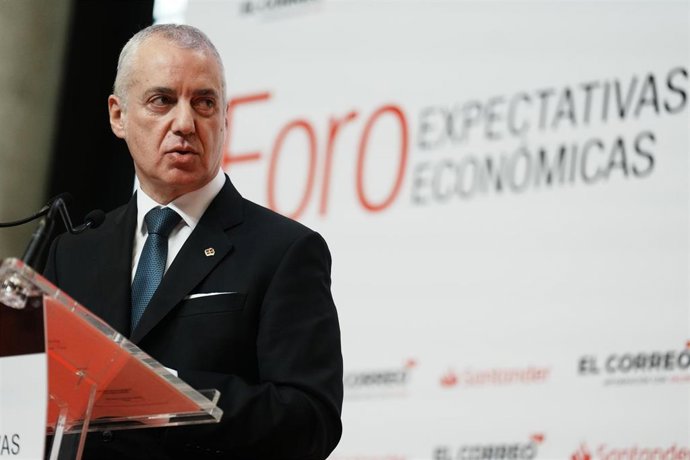 El lehendakari, Iñigo Urkullu, este lunes en Bilbao