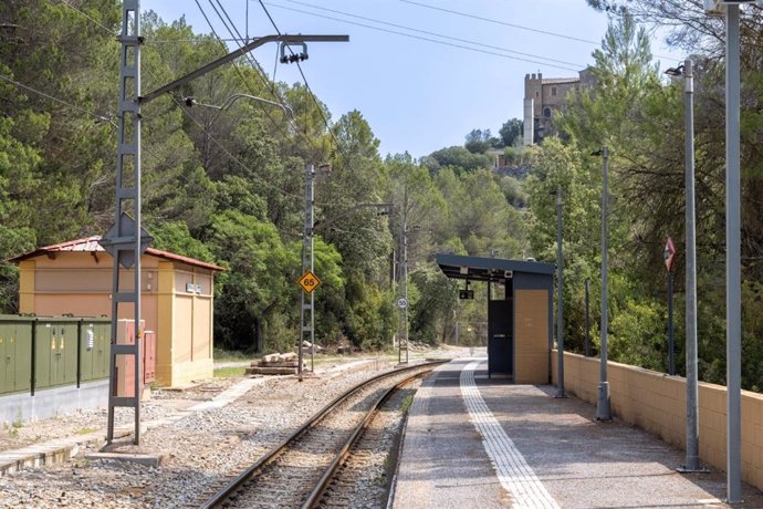 Estació d'FGC a Castellbell i el Vilar (Barcelona)