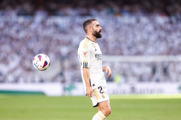 Archivo - Daniel Carvajal of Real Madrid looks on during the spanish league, La Liga EA Sports, football match played between Real Madrid and CA Osasuna at Santiago Bernabeu stadium on October 7, 2023, in Madrid, Spain.