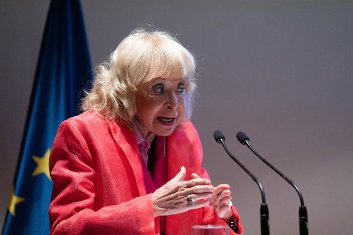 La consejera permanente de Estado María Teresa Fernández de la Vega en el acto institucional de 45 aniversario de la Constitución, en el Museu Marítim de Barcelona
