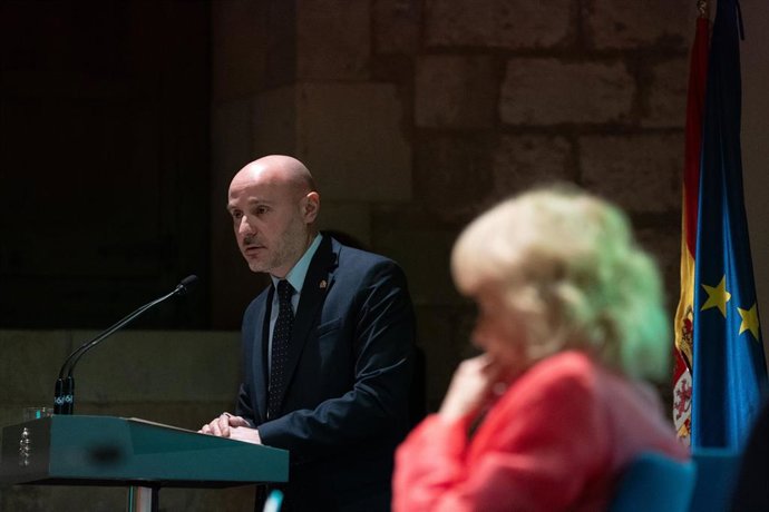 El delegado del Gobierno en Catalunya, Carlos Prieto, en el acto institucional de 45 aniversario de la Constitución, en el Museu Marítim de Barcelona