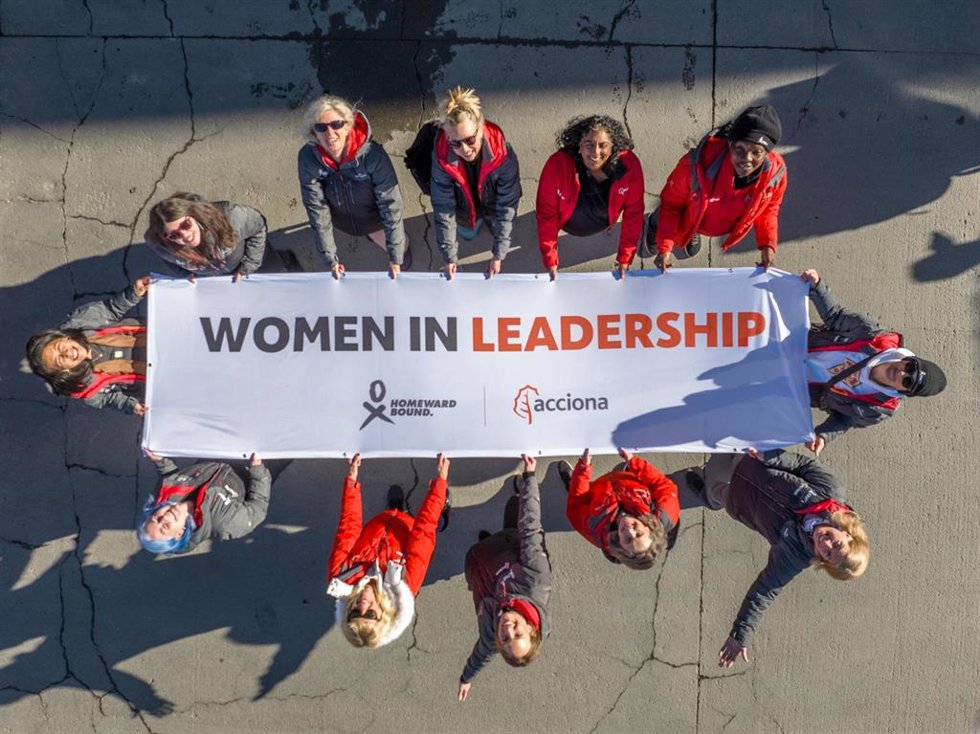 Mujeres participantes en la expedición femenina a la Antártida.