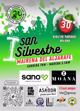 La localidad sevillana de Mairena del Aljarafe despedirá el año con la celebración de la I Carrera San Silvestre.