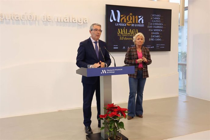 El presidente de la Diputación de Málaga, Francisco Salado, ha presentado este lunes este festival junto a la concejala de Fiestas del Ayuntamiento de Málaga, Teresa Porras. Se celebrará en plaza de toros de La Malagueta.