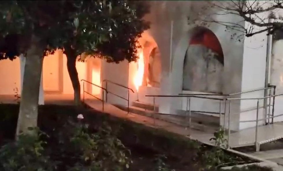 Incendio del belén municipal en Majadahonda