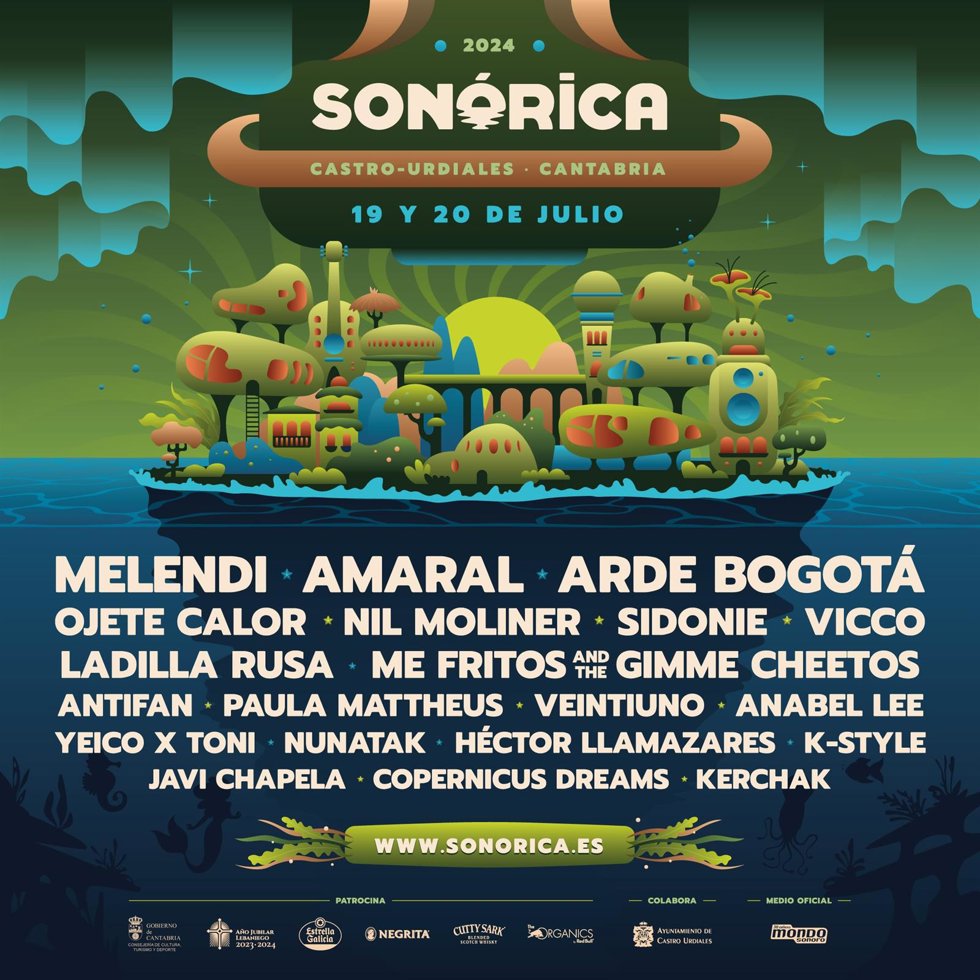 Cartel del Sonórica 2024, que se celebrará en Castrto Urdiales los días 19 y 20 de julio