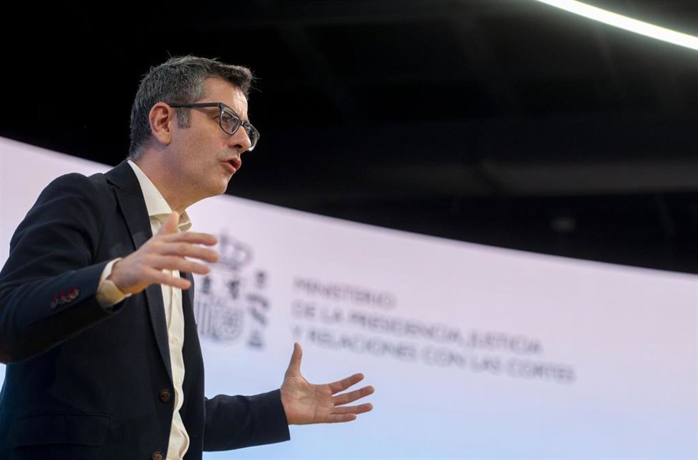El ministro de la Presidencia, Justicia y Relaciones con las Cortes, Félix Bolaños, en una imagen de archivo.