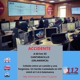 Gráfico elaborado por el 112 con datos del accidente en la A-50 en Cantaracillo