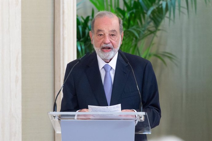 Archivo - El presidente del Grupo Carso, Carlos Slim Helú