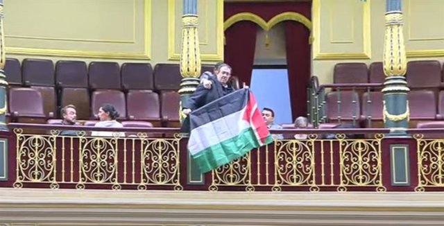 Archivo - Protesta en el congreso en defensa del pueblo palestino