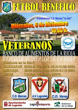 El 6 de diciembre, el C.D. Berceo organiza un triangular de fútbol de veteranos para el Banco de Alimentos de La Rioja