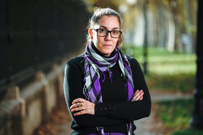 La coordinadora de Podem Catalunya, Conchi Abellán, en una entrevista de Europa Press