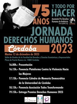 Cartel de la jornada del 12 de diciembre.