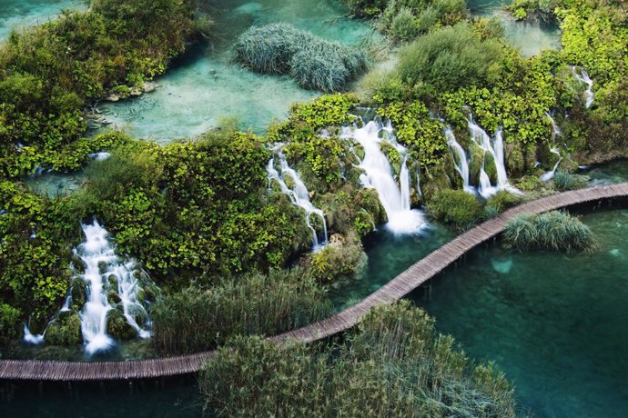 Croatia waterfall, Expedia Group stock imagery.