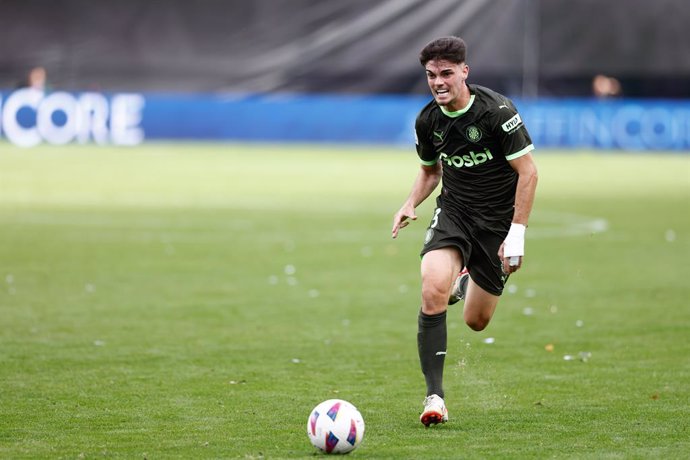 Miguel Gutierrez of Girona FC in action during the spanish league, La Liga EA Sports, football match played between Rayo Vallecano and Girona FC at Estadio de Vallecas on November 11, 2023, in Madrid, Spain.