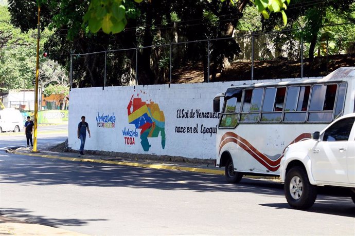 Mural en defensa de la soberanía de Venezuela sobre el Esequibo