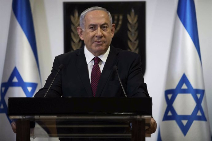 Archivo - (201223) -- JERUSALEM, Dec. 23, 2020 (Xinhua) -- Israeli Prime Minister Benjamin Netanyahu gives a statement during a televised press conference at the Knesset, the Israeli parliament, in Jerusalem, Dec. 22, 2020. Israel's parliament was dissolv